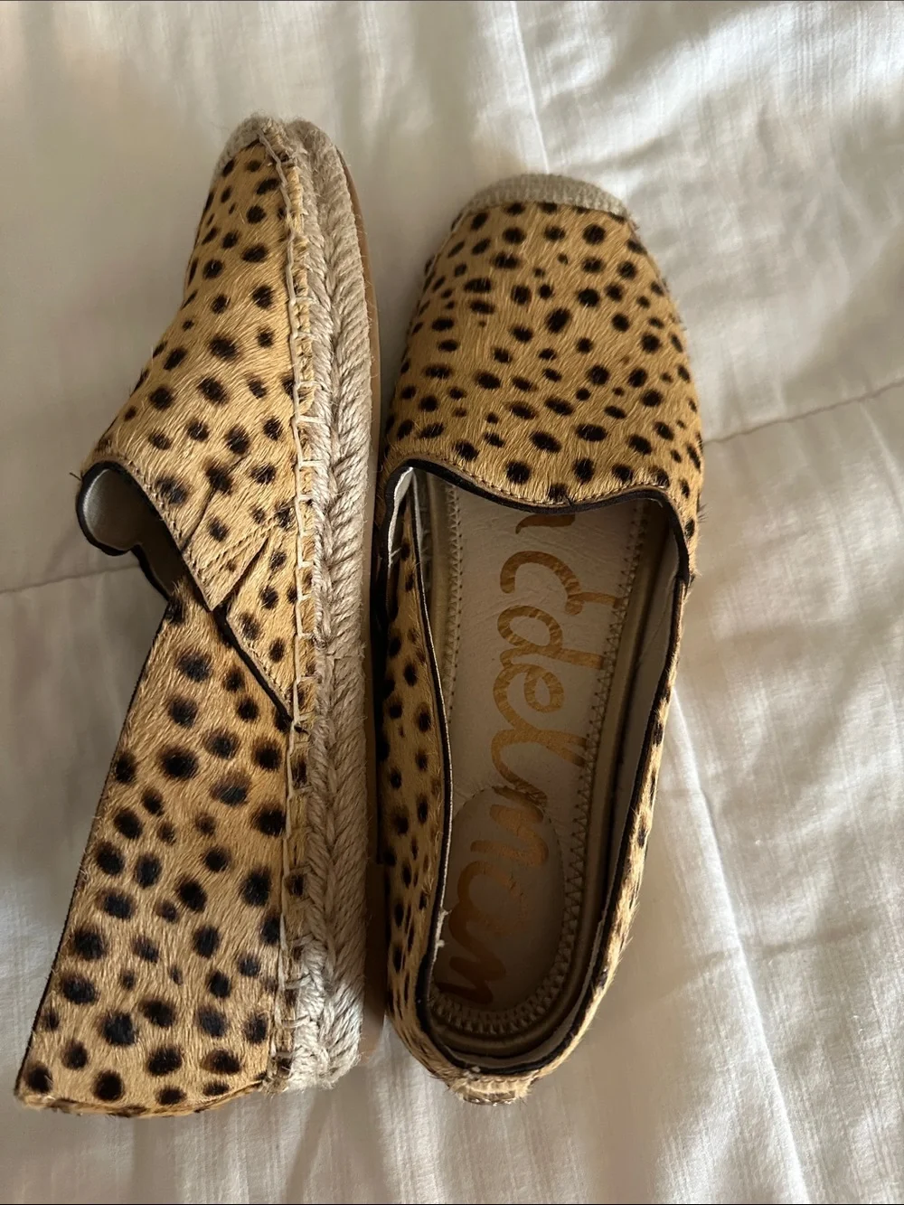 Sam Edelman Cheetah Print Espadrille Flats in Tan and Black
